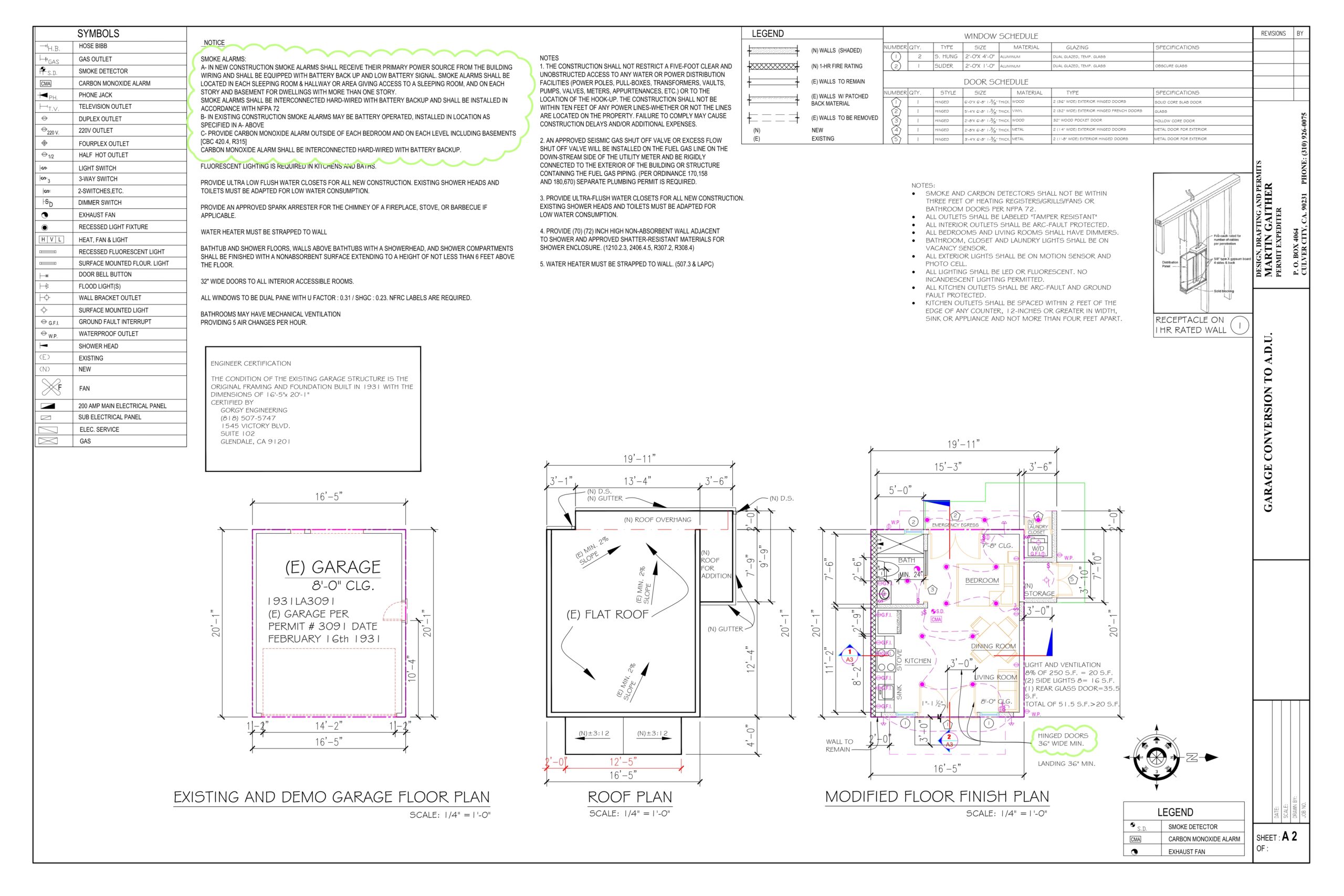 Sara ADU lLa Salle11website-A2 Exist Mod Roof (Garage)_page-0001